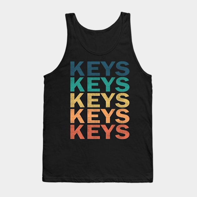 Keys Name T Shirt - Keys Vintage Retro Name Gift Item Tee Tank Top by henrietacharthadfield